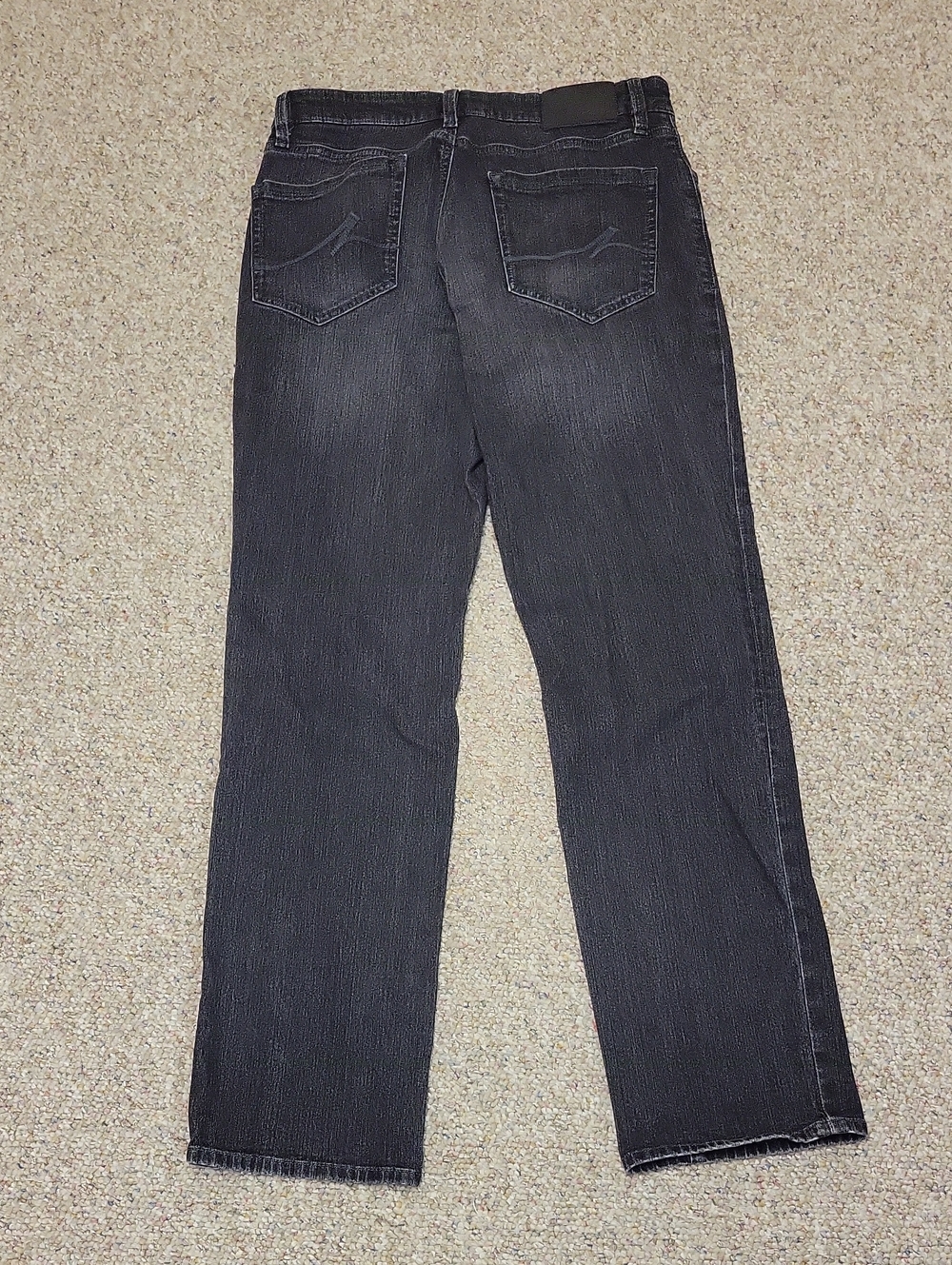 34 Heritage Black Straight-Leg Jeans Men's 33 X32 Stretch Denim Casual
